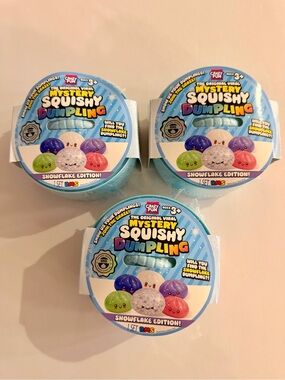 3-Pack RMS The Original Viral Mystery Squishy Dumpling SNOWFLAKE EDITION Sealed